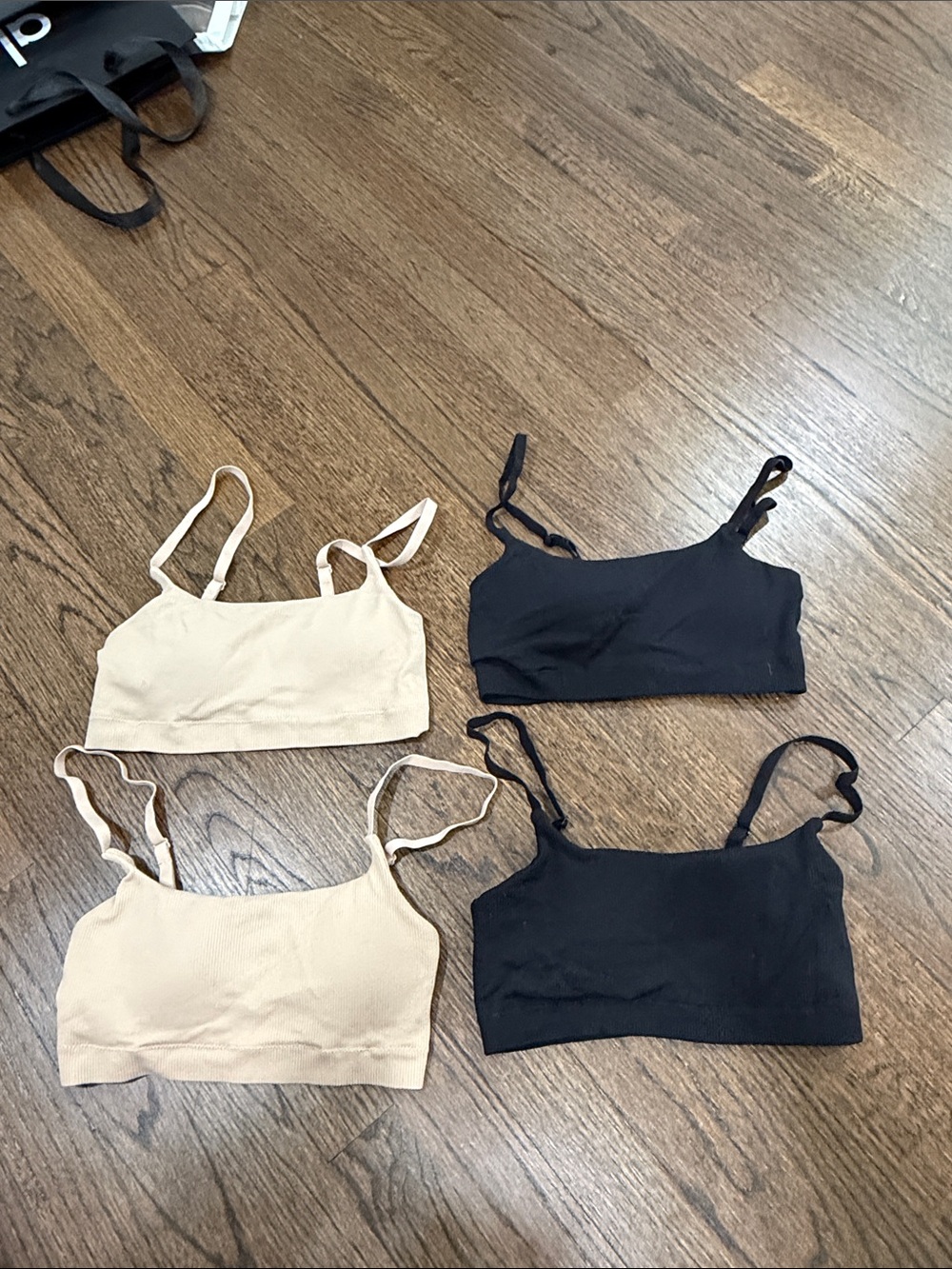Aerie Basics Bralette 4 Pack in Black and Nude size small